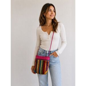 Vintage Sharif Multi Color Leather Shoulder Bag
